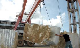 Fábrica de marmol en la Isla de la Juventud.