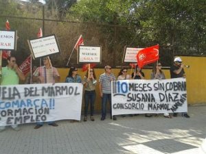 protestas escuela del marmol