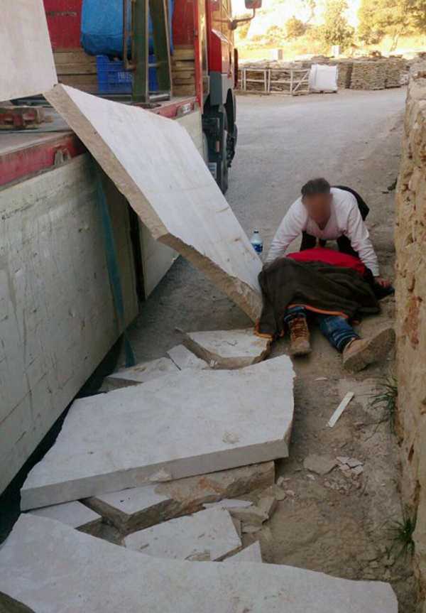 accidente piedra