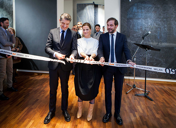 Showroom Laminam Milano - Opening - Taglio del Nastro