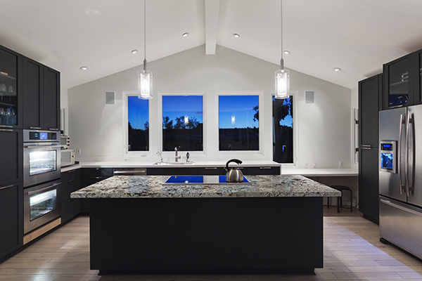 An interior of a rich house kitchen