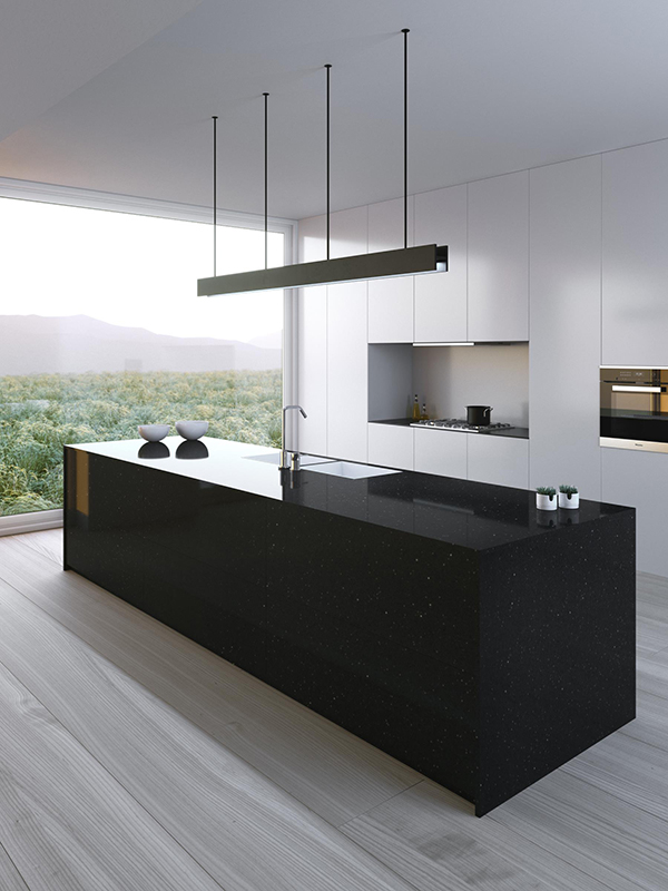 Silestone Kitchen - color Negro Stellar