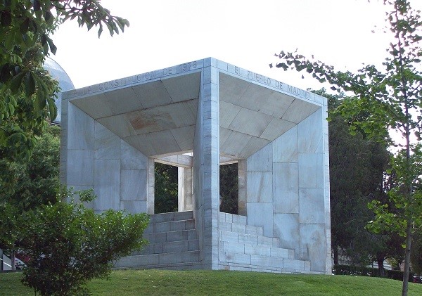 Monument to the Spanish Constitution of 1978 in Chamartin district in Madrid.