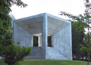 Monument to the Spanish Constitution of 1978 in Chamartin district in Madrid.