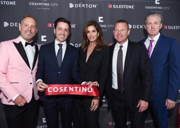 Jason Cathcart, Eduardo Cosentino, Cindy Crawford, Brandon Calvo, Matt Thurston (lr)