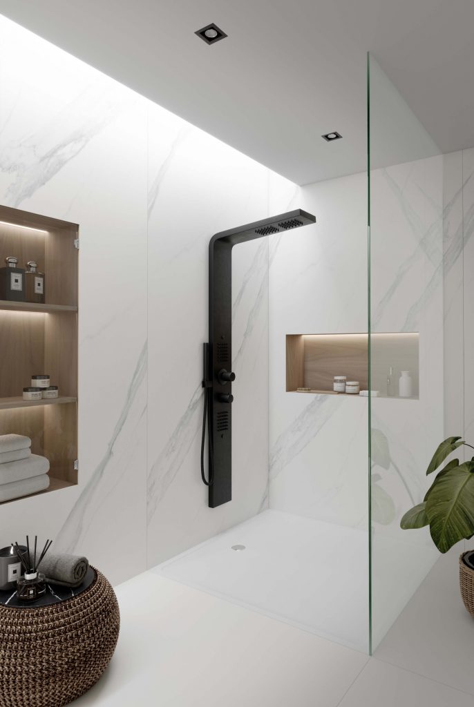 Ambiente ducha revestimiento Dekton Slim Opera (lr)