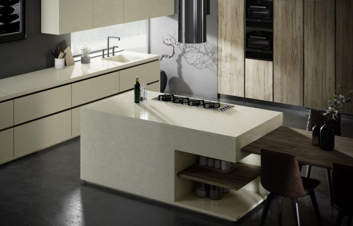 Silestone Silken Pearl.