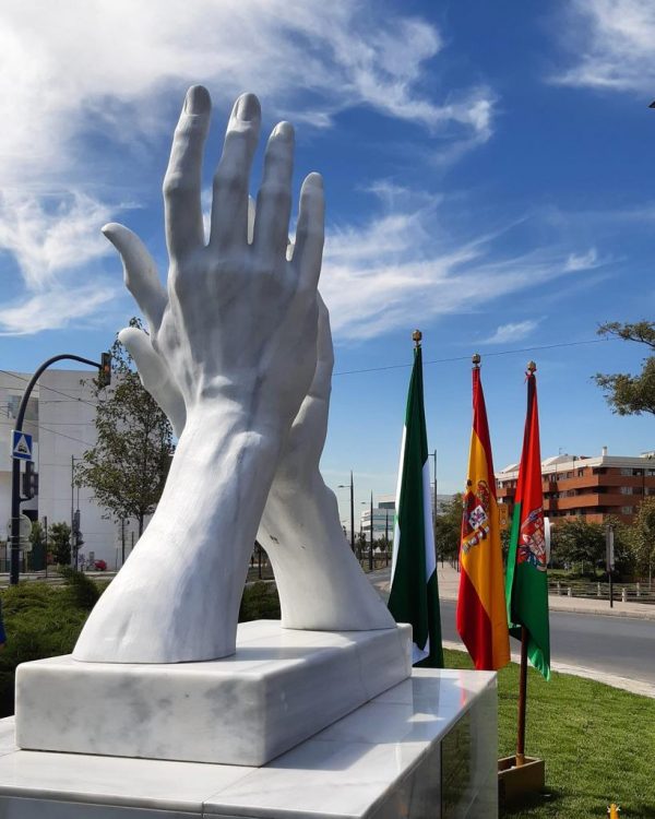 Escultura instalada en Málaga