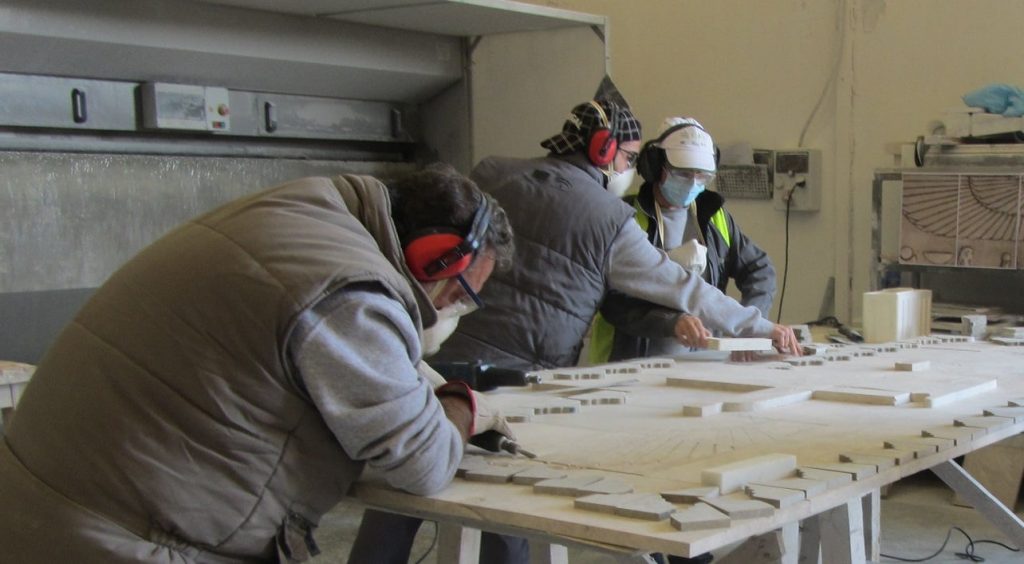 prácticas itinerario artesanía Escuela Mármol mar21