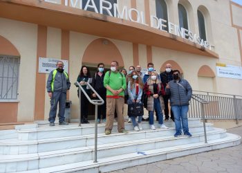 Inicio itinerario Escuela Mármol artesanía colocación piedra PRL 4-5-22