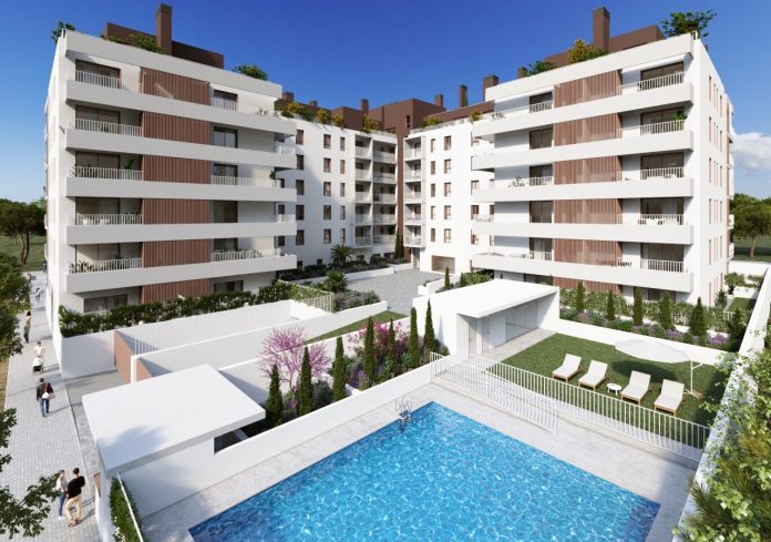 promocion Finley de AEDAS Homes en el nuevo barrio de Los Ahijones en el sureste de Madrid- nota tinkle.