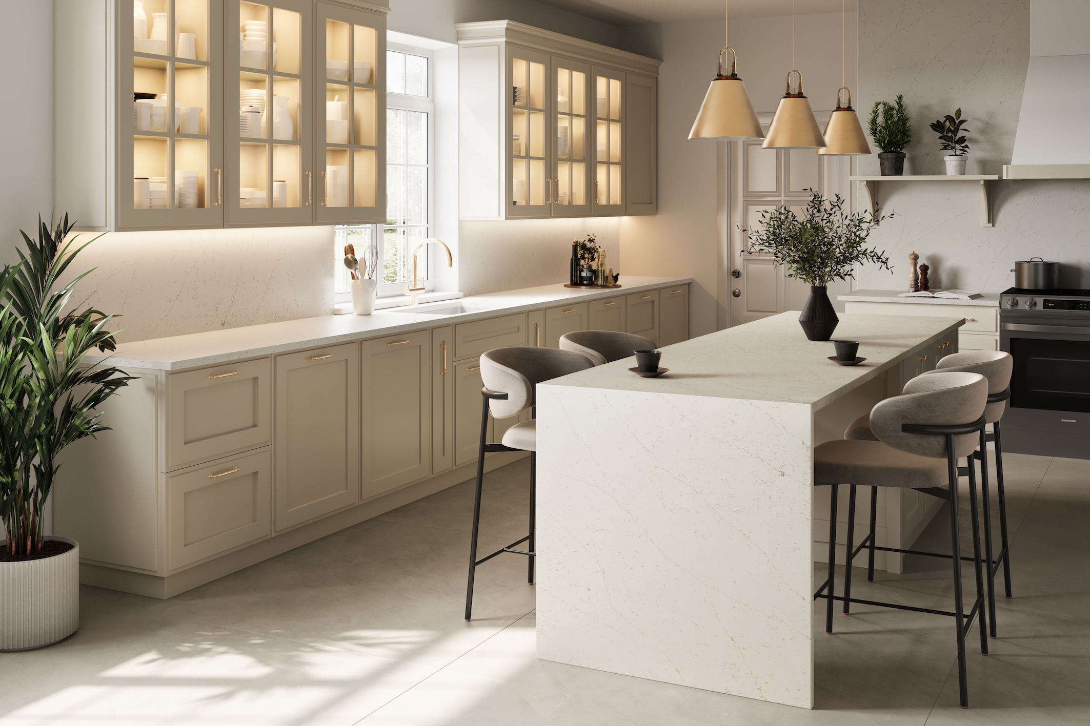 Silestone Kitchen Persian White Polished