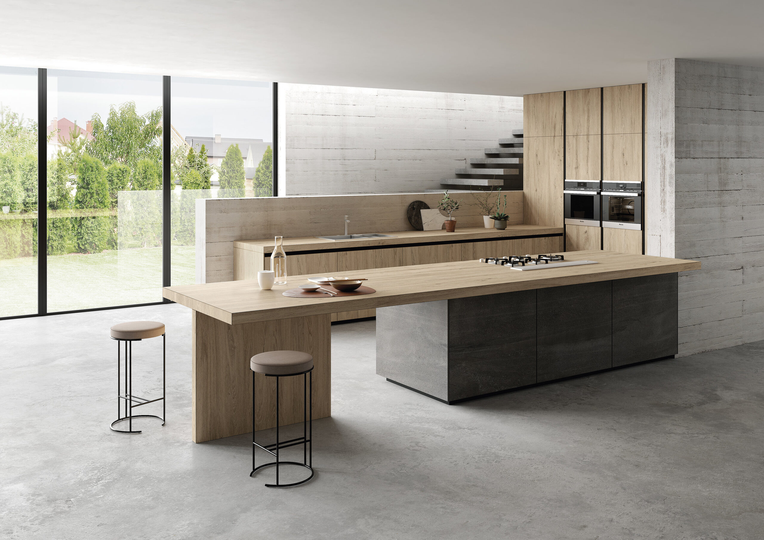 cocina-isla-Rovere- sapienstone